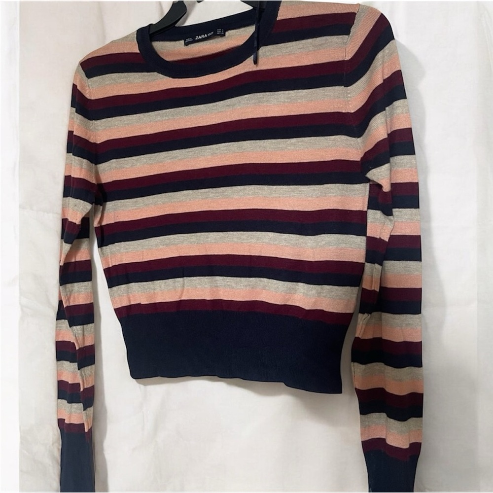 Zara Multicolor Striped Knit Top